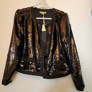 NWT Ryegrass Glamorous Sequin Blazer in Black